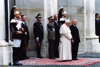 Visita ufficiale di S.S. Giovanni Paolo II al Quirinale