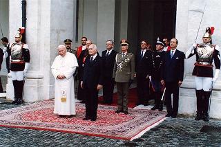 Visita ufficiale di S.S. Giovanni Paolo II al Quirinale
