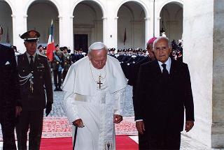 Visita ufficiale di S.S. Giovanni Paolo II al Quirinale