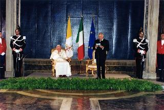 Visita ufficiale di S.S. Giovanni Paolo II al Quirinale