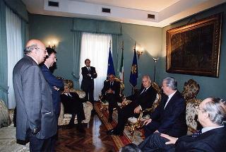 Roma, Palazzo dei Marescialli: intervento del Presidente della Repubblica alla riunione del CSM per il commiato del primo presidente della Corte Suprema di Cassazione prof. Vittorio Sgroi
