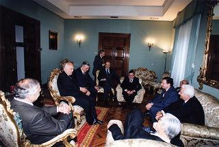 Roma, Palazzo dei Marescialli: intervento del Presidente della Repubblica alla riunione del CSM per il commiato del primo presidente della Corte Suprema di Cassazione prof. Vittorio Sgroi