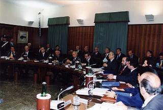 Roma, Palazzo dei Marescialli: intervento del Presidente della Repubblica alla riunione del CSM per il commiato del primo presidente della Corte Suprema di Cassazione prof. Vittorio Sgroi