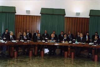 Roma, Palazzo dei Marescialli: intervento del Presidente della Repubblica alla riunione del CSM per il commiato del primo presidente della Corte Suprema di Cassazione prof. Vittorio Sgroi