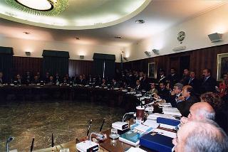 Roma, Palazzo dei Marescialli: intervento del Presidente della Repubblica alla riunione del CSM per il commiato del primo presidente della Corte Suprema di Cassazione prof. Vittorio Sgroi