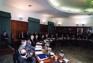 Roma, Palazzo dei Marescialli: intervento del Presidente della Repubblica alla riunione del CSM per il commiato del primo presidente della Corte Suprema di Cassazione prof. Vittorio Sgroi