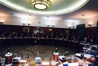 Roma, Palazzo dei Marescialli: intervento del Presidente della Repubblica alla riunione del CSM per il commiato del primo presidente della Corte Suprema di Cassazione prof. Vittorio Sgroi