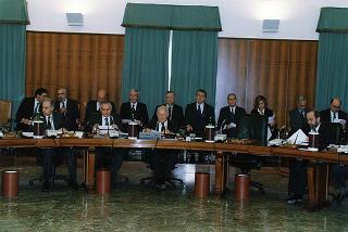 Roma, Palazzo dei Marescialli: intervento del Presidente della Repubblica alla seduta del CSM per l'elezione del nuovo primo presidente della Corte Suprema di Cassazione