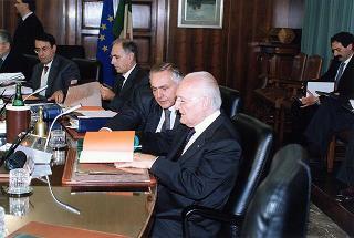 Roma, Palazzo dei Marescialli: intervento del Presidente della Repubblica alla seduta del CSM per l'elezione del nuovo primo presidente della Corte Suprema di Cassazione