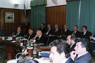 Roma, Palazzo dei Marescialli: intervento del Presidente della Repubblica alla seduta del CSM per l'elezione del nuovo primo presidente della Corte Suprema di Cassazione