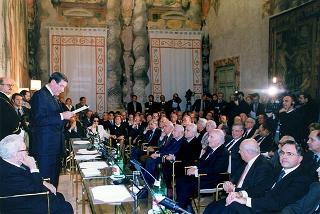 Roma, Palazzo Giustiniani: intervento del Presidente della Repubblica alla cerimonia per il 90° compleanno del senatore a vita Giovanni Leone