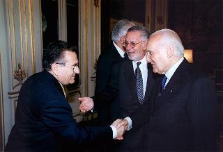 Prof. Amos Luzzato, nuovo presidente dell'Unione Comunità Ebraiche Italiane, e la Giunta dell'Unione