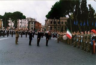 Roma, Altare della Patria: deposizione di una corona d'alloro, da parte del Presidente della Repubblica, in occasione della Giornata dell'Unità Nazionale e delle Forze Armate
