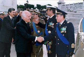 Roma, Altare della Patria: deposizione di una corona d'alloro, da parte del Presidente della Repubblica, in occasione della Giornata dell'Unità Nazionale e delle Forze Armate