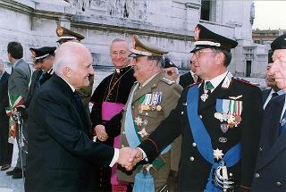 Roma, Altare della Patria: deposizione di una corona d'alloro, da parte del Presidente della Repubblica, in occasione della Giornata dell'Unità Nazionale e delle Forze Armate