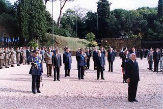 Roma, Mausoleo Ardeatino: deposizione di una corona d'alloro, da parte del Presidente della Repubblica, in occasione della Giornata dell'Unità Nazionale e delle Forze Armate