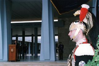 Bari: intervento del Presidente della Repubblica per la deposizione di una corona d'alloro al Sacrario dei Caduti d'Oltremare, in occasione della Giornata dell'Unità Nazionale e delle Forze Armate