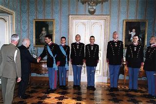 Delegazione di ufficiali ed allievi dell'Accademia Militare di Modena in servizio di guardia d'onore al Palazzo del Quirinale