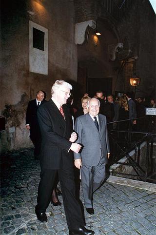 Roma, Castel Sant'Angelo: intervento del Presidente della Repubblica, insieme al Presidente dell'Islanda, all'inaugurazione della Mostra "La metafora della natura: quattro pittori islandesi"