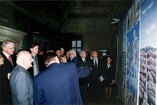Roma, Castel Sant'Angelo: intervento del Presidente della Repubblica, insieme al Presidente dell'Islanda, all'inaugurazione della Mostra "La metafora della natura: quattro pittori islandesi"