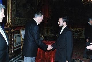 Ali Ahani, nuovo ambasciatore della Repubblica Islamica dell'Iran: presentazione lettere credenziali