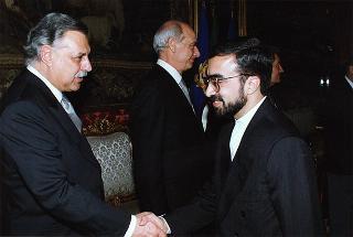 Ali Ahani, nuovo ambasciatore della Repubblica Islamica dell'Iran: presentazione lettere credenziali