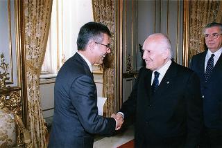 Prof. Marcello Panettoni, presidente dell'Unione delle Province d'Italia, con i vertici del sodalizio, in occasione del 90° anniversario di costituzione dell'UPI
