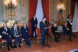 Prof. Marcello Panettoni, presidente dell'Unione delle Province d'Italia, con i vertici del sodalizio, in occasione del 90° anniversario di costituzione dell'UPI