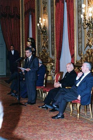 Prof. Marcello Panettoni, presidente dell'Unione delle Province d'Italia, con i vertici del sodalizio, in occasione del 90° anniversario di costituzione dell'UPI