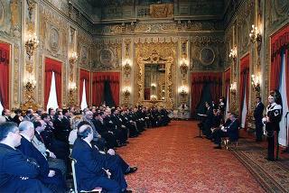 Prof. Marcello Panettoni, presidente dell'Unione delle Province d'Italia, con i vertici del sodalizio, in occasione del 90° anniversario di costituzione dell'UPI