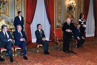 Prof. Marcello Panettoni, presidente dell'Unione delle Province d'Italia, con i vertici del sodalizio, in occasione del 90° anniversario di costituzione dell'UPI