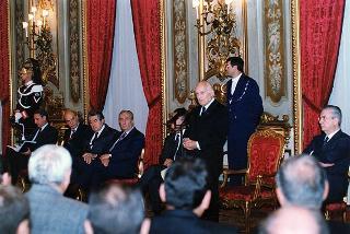 Prof. Marcello Panettoni, presidente dell'Unione delle Province d'Italia, con i vertici del sodalizio, in occasione del 90° anniversario di costituzione dell'UPI