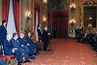 Prof. Marcello Panettoni, presidente dell'Unione delle Province d'Italia, con i vertici del sodalizio, in occasione del 90° anniversario di costituzione dell'UPI
