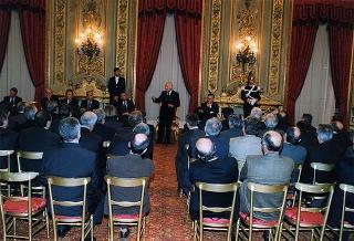 Prof. Marcello Panettoni, presidente dell'Unione delle Province d'Italia, con i vertici del sodalizio, in occasione del 90° anniversario di costituzione dell'UPI