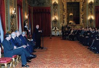 Prof. Marcello Panettoni, presidente dell'Unione delle Province d'Italia, con i vertici del sodalizio, in occasione del 90° anniversario di costituzione dell'UPI