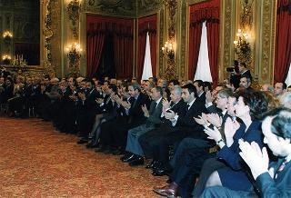 Prof. Marcello Panettoni, presidente dell'Unione delle Province d'Italia, con i vertici del sodalizio, in occasione del 90° anniversario di costituzione dell'UPI