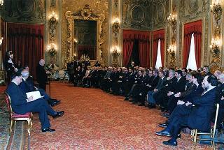 Prof. Marcello Panettoni, presidente dell'Unione delle Province d'Italia, con i vertici del sodalizio, in occasione del 90° anniversario di costituzione dell'UPI