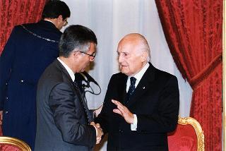 Prof. Marcello Panettoni, presidente dell'Unione delle Province d'Italia, con i vertici del sodalizio, in occasione del 90° anniversario di costituzione dell'UPI