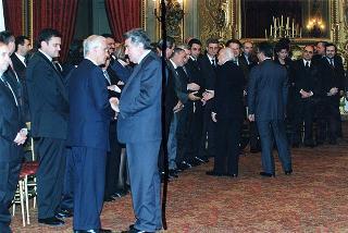Prof. Marcello Panettoni, presidente dell'Unione delle Province d'Italia, con i vertici del sodalizio, in occasione del 90° anniversario di costituzione dell'UPI