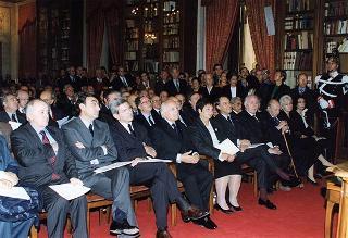 Roma, Palazzo Corsini: intervento del Presidente della Repubblica all'Adunanza Pubblica a classi riunite dell'Accademia Nazionale dei Lincei per l'inaugurazione dell'anno accademico 1998-1999