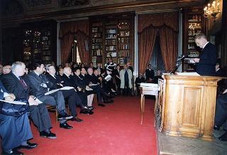 Roma, Palazzo Corsini: intervento del Presidente della Repubblica all'Adunanza Pubblica a classi riunite dell'Accademia Nazionale dei Lincei per l'inaugurazione dell'anno accademico 1998-1999