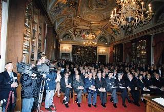 Roma, Palazzo Corsini: intervento del Presidente della Repubblica all'Adunanza Pubblica a classi riunite dell'Accademia Nazionale dei Lincei per l'inaugurazione dell'anno accademico 1998-1999
