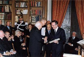 Roma, Palazzo Corsini: intervento del Presidente della Repubblica all'Adunanza Pubblica a classi riunite dell'Accademia Nazionale dei Lincei per l'inaugurazione dell'anno accademico 1998-1999