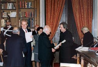 Roma, Palazzo Corsini: intervento del Presidente della Repubblica all'Adunanza Pubblica a classi riunite dell'Accademia Nazionale dei Lincei per l'inaugurazione dell'anno accademico 1998-1999