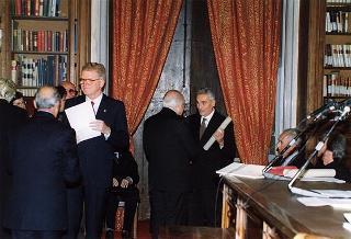 Roma, Palazzo Corsini: intervento del Presidente della Repubblica all'Adunanza Pubblica a classi riunite dell'Accademia Nazionale dei Lincei per l'inaugurazione dell'anno accademico 1998-1999