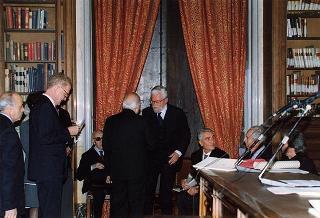 Roma, Palazzo Corsini: intervento del Presidente della Repubblica all'Adunanza Pubblica a classi riunite dell'Accademia Nazionale dei Lincei per l'inaugurazione dell'anno accademico 1998-1999