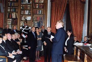 Roma, Palazzo Corsini: intervento del Presidente della Repubblica all'Adunanza Pubblica a classi riunite dell'Accademia Nazionale dei Lincei per l'inaugurazione dell'anno accademico 1998-1999