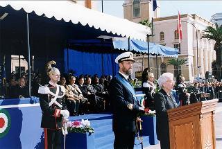Taranto: intervento del Presidente della Repubblica per il Cinquantenario della Scuola Sottufficiali della Marina Militare di Taranto e giuramento solenne degli Allievi del I "Corso Normale Marescialli"