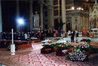 Roma: intervento del Presidente della Repubblica al funerale delle vittime del crollo di un palazzo a Roma