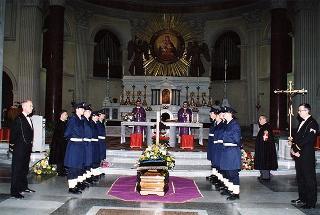 Roma, Chiesa del Sacro Cuore Immacolato di Maria: intervento del Presidente della Repubblica ai funerali dell'on. prof. Alfredo Covelli